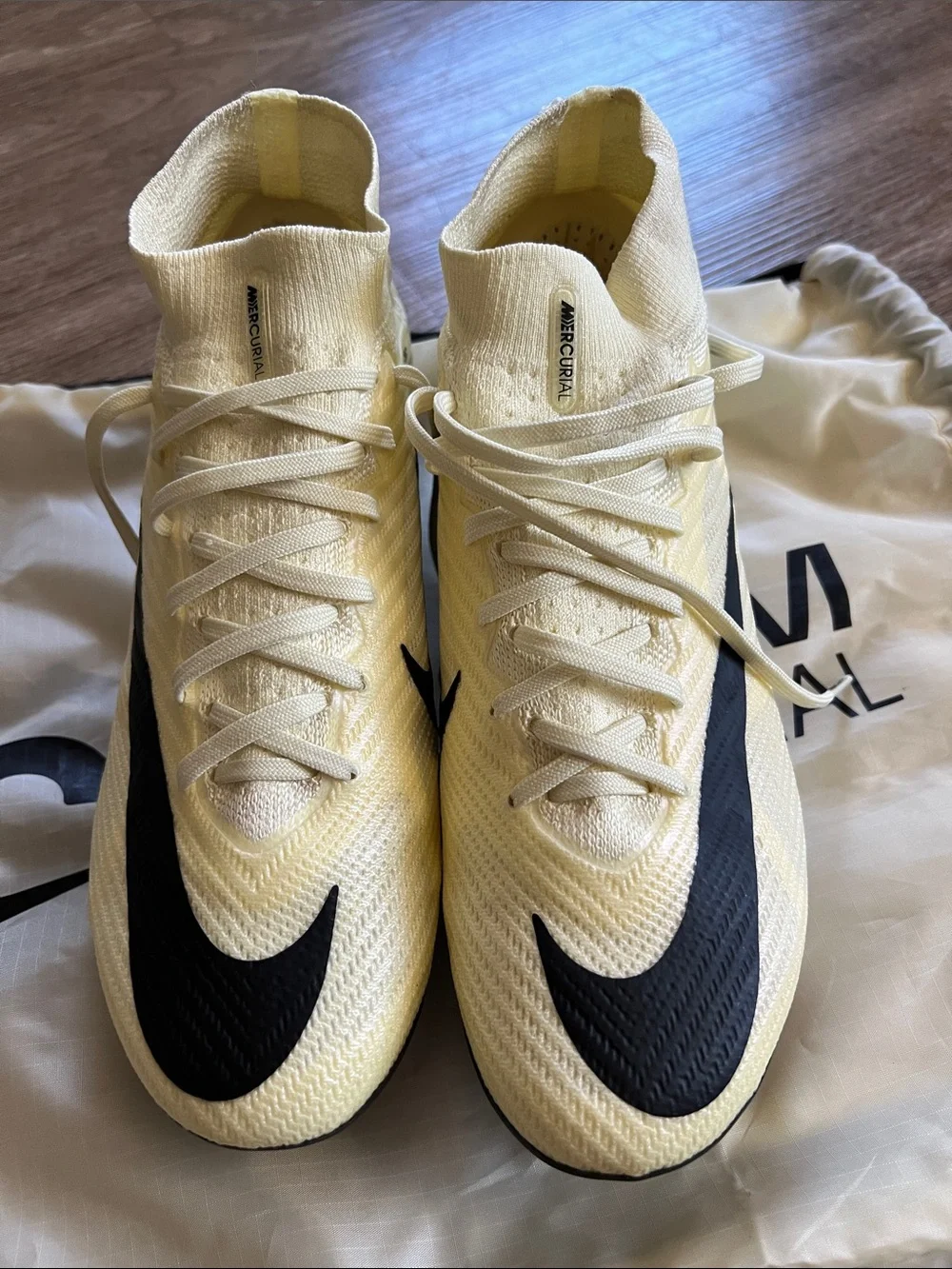 Nike Mercurial Air Zoom Soccer Cleats - Cream/Black